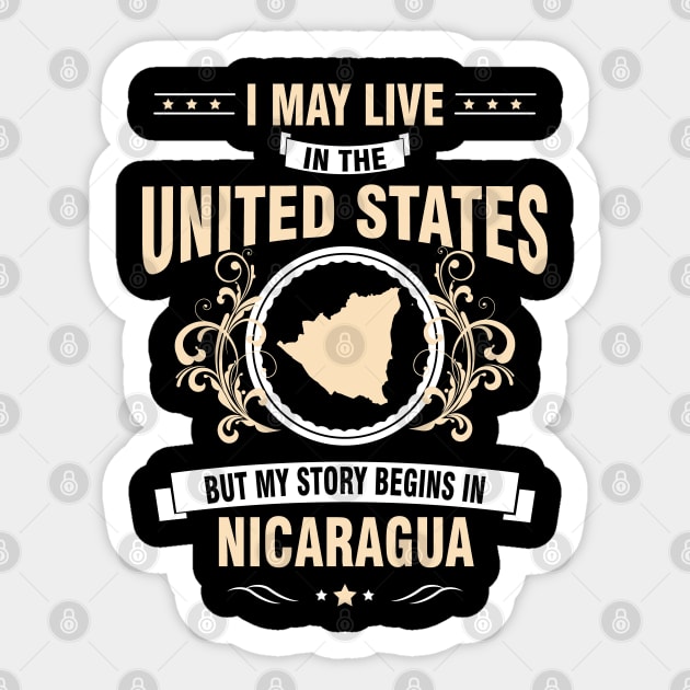 My Story Begins in Nicaragua Sticker by Litho